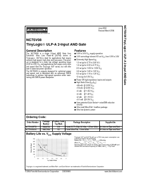 NC7SV08L6X Datasheet PDF Fairchild Semiconductor