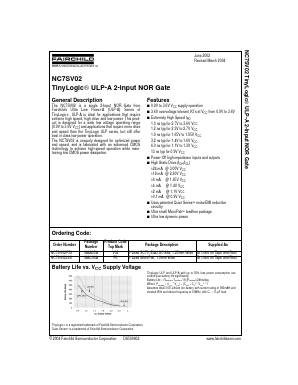 NC7SV02L6X Datasheet PDF Fairchild Semiconductor