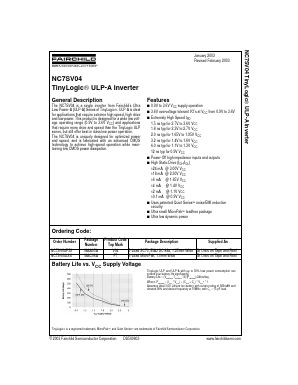 NC7SV04 Datasheet PDF Fairchild Semiconductor