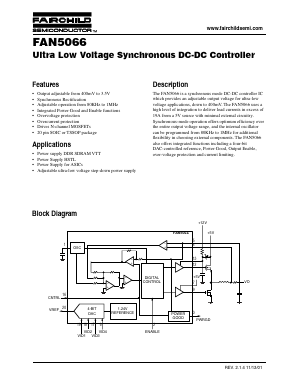 FAN5066MTCX Datasheet PDF Fairchild Semiconductor