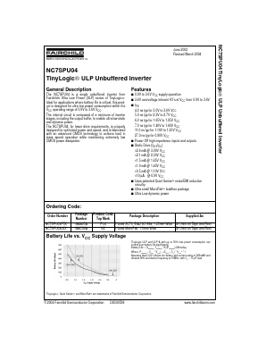 NC7SPU04 Datasheet PDF Fairchild Semiconductor