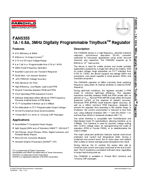 FAN5355UC02X Datasheet PDF Fairchild Semiconductor