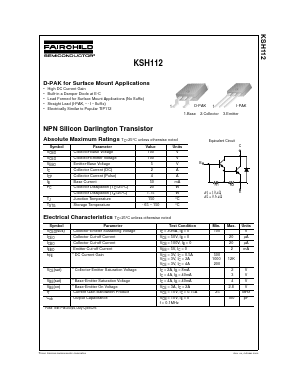 KSH112-I Datasheet PDF Fairchild Semiconductor