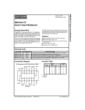 74HC157 Datasheet PDF Fairchild Semiconductor