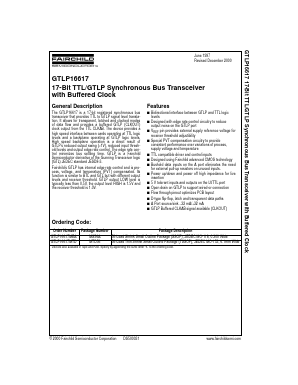 GTLP16617MEA Datasheet PDF Fairchild Semiconductor