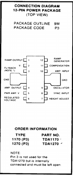 TDA1270 Datasheet PDF Fairchild Semiconductor