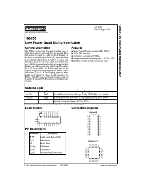 100355 Datasheet PDF Fairchild Semiconductor