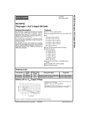 NC7SP32 Datasheet PDF Fairchild Semiconductor