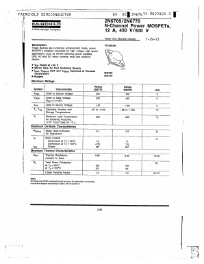 2N6769 Datasheet PDF Fairchild Semiconductor