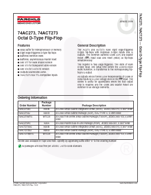74ACT273SJ Datasheet PDF Fairchild Semiconductor