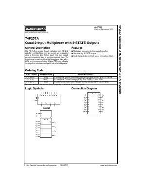 74F257A Datasheet PDF Fairchild Semiconductor