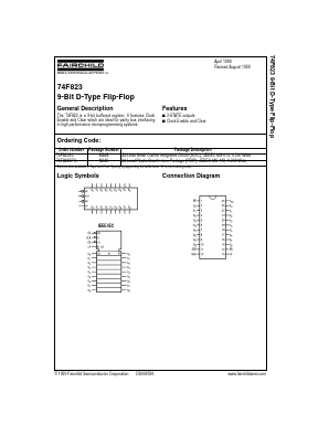 74F823 Datasheet PDF Fairchild Semiconductor