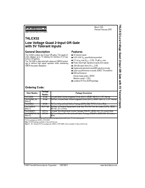 74LCX32BQX Datasheet PDF Fairchild Semiconductor