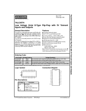 74LCX574 Datasheet PDF Fairchild Semiconductor