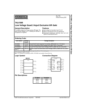 74LVX86SJ_05 Datasheet PDF Fairchild Semiconductor