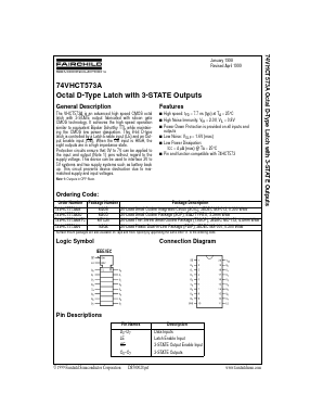 74VHCT573CW Datasheet PDF Fairchild Semiconductor