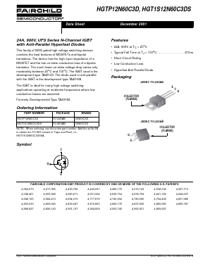 12N60C3D Datasheet PDF Fairchild Semiconductor
