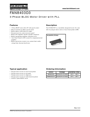 FAN8403D3 Datasheet PDF Fairchild Semiconductor