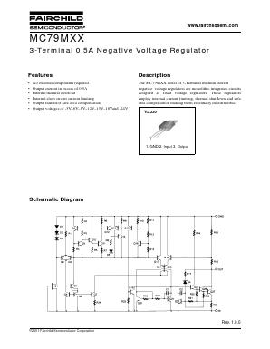 MC79M15CT Datasheet PDF Fairchild Semiconductor