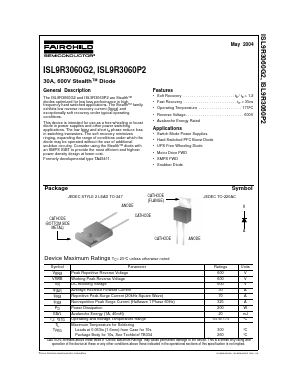 ISL9R3060P2 Datasheet PDF Fairchild Semiconductor