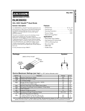 ISL9K3060G3 Datasheet PDF Fairchild Semiconductor