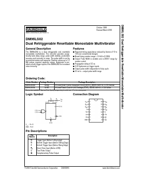 DM96LS02 Datasheet PDF Fairchild Semiconductor