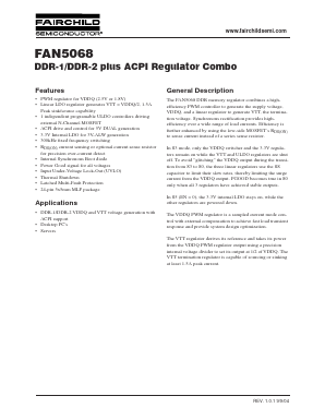 FAN5068MPX Datasheet PDF Fairchild Semiconductor