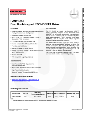 FAN5109BMX Datasheet PDF Fairchild Semiconductor