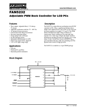 FAN5232 Datasheet PDF Fairchild Semiconductor