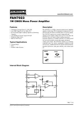 FAN7023MPX Datasheet PDF Fairchild Semiconductor