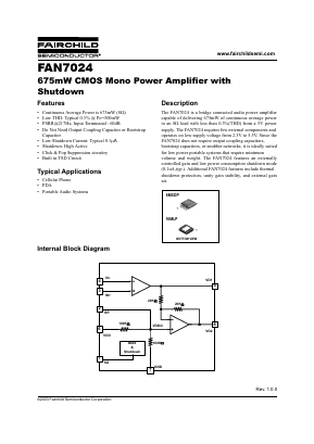 FAN7024MPX Datasheet PDF Fairchild Semiconductor