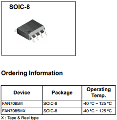 FAN7085MX Datasheet PDF Fairchild Semiconductor