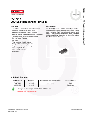 FAN7314 Datasheet PDF Fairchild Semiconductor