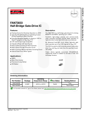 FAN73833 Datasheet PDF Fairchild Semiconductor