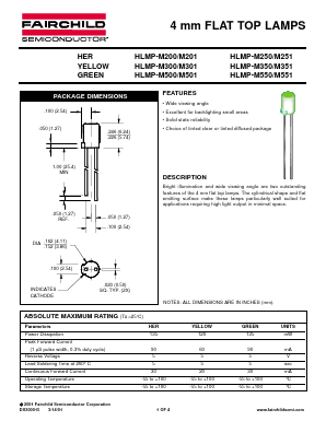 HLMPM351 Datasheet PDF Fairchild Semiconductor