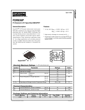 FDR836P Datasheet PDF Fairchild Semiconductor