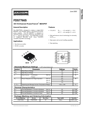 FDS7766S Datasheet PDF Fairchild Semiconductor