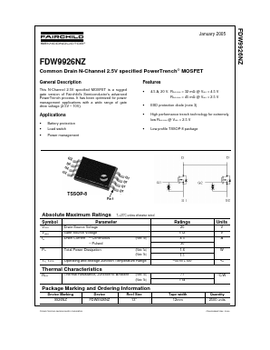 9926NZ Datasheet PDF Fairchild Semiconductor