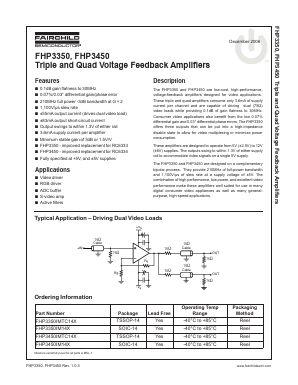 FHP3450 Datasheet PDF Fairchild Semiconductor