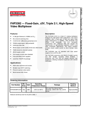 FHP3392 Datasheet PDF Fairchild Semiconductor