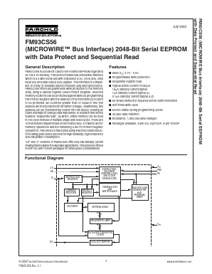 FM93CS56 Datasheet PDF Fairchild Semiconductor
