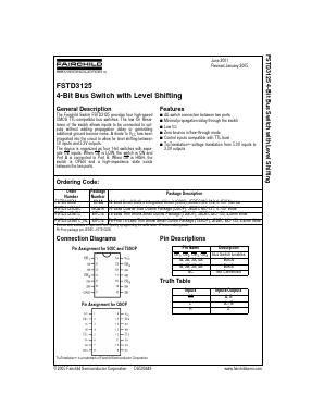 FSTD3125 Datasheet PDF Fairchild Semiconductor