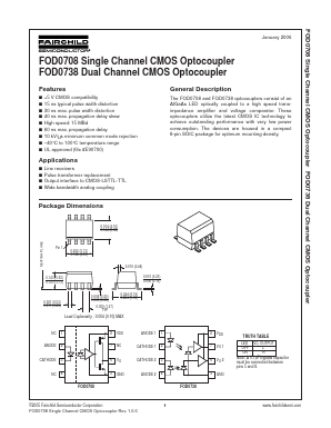 FOD0708 Datasheet PDF Fairchild Semiconductor