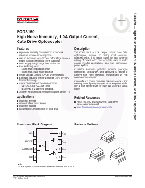 FOD3150V Datasheet PDF Fairchild Semiconductor