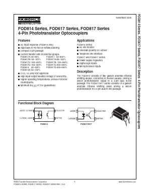 FOD817BW Datasheet PDF Fairchild Semiconductor
