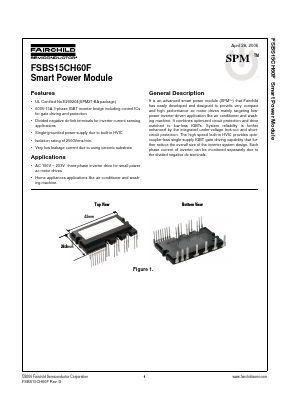 FSBS15CH60F Datasheet PDF Fairchild Semiconductor