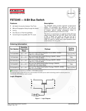 FST3345QSC Datasheet PDF Fairchild Semiconductor