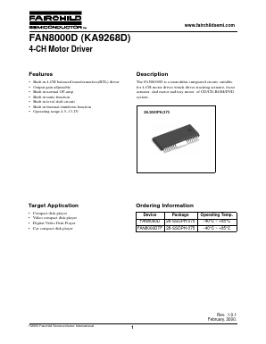 FAN8000DTF Datasheet PDF Fairchild Semiconductor