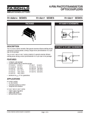H11A817S Datasheet PDF Fairchild Semiconductor