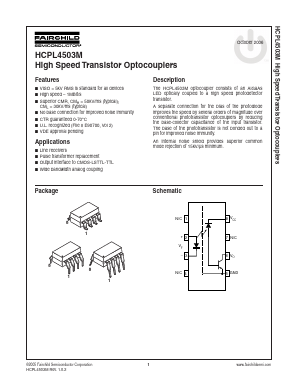 HCPL4503TVM Datasheet PDF Fairchild Semiconductor